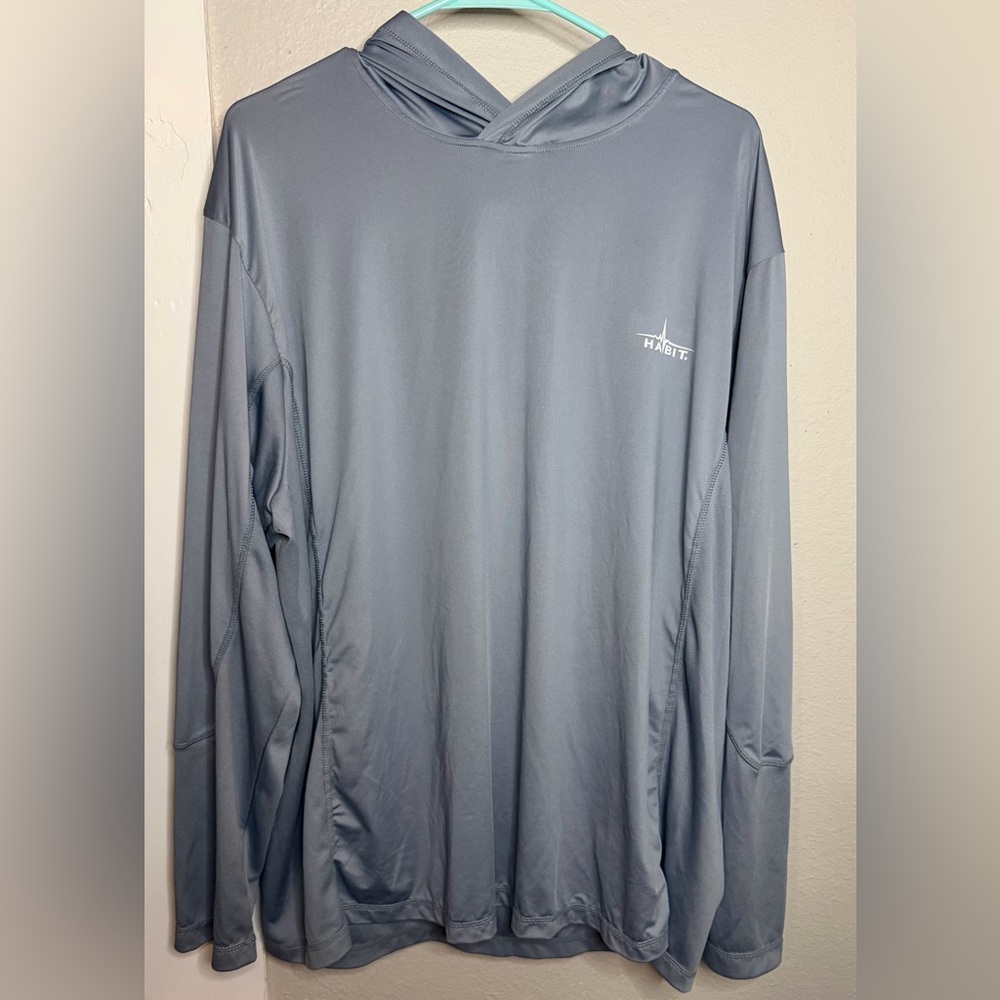 Habit UPF 50+ UV Performance Hoodie Gray Men Size 2XL